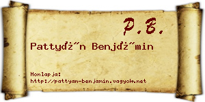 Pattyán Benjámin névjegykártya